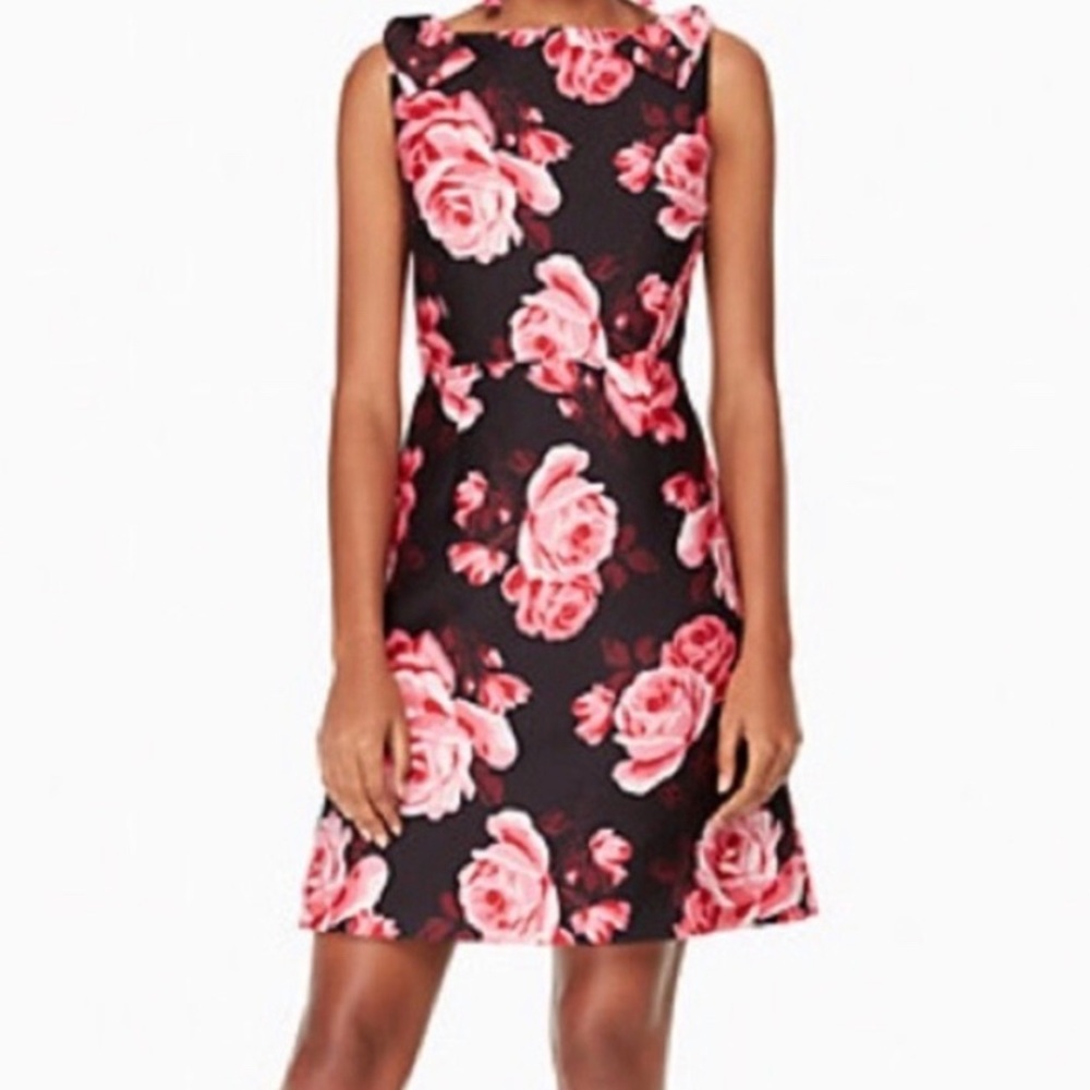 NWT Kate Spade Black & Pink Floral Dress
